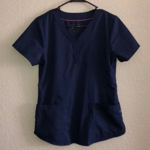 Purple Label by Healing Hands navy blue scrub top